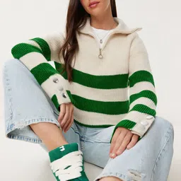 Happiness istanbul Women Striped Pullover image 1