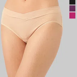 Inner Sense Plus Size Pack of 4 Anti Microbial V Band Maternity Briefs-picture-13