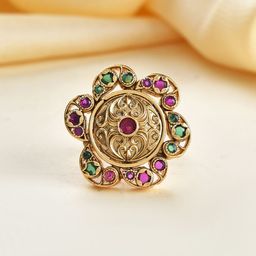 Voylla Gold Opulence Lavanya Temple Ring-picture-3