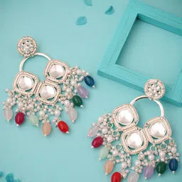 MEIRA JEWELLERY Gold-Plated Contemporary Chandbalis-picture-23