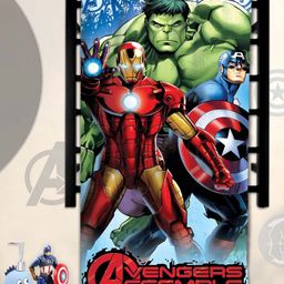 Athom Living Red & Blue 1 Printed Cotton 350 GSM Bath Towel-picture-20