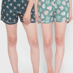 FashionRack Women Pack Of 2 Printed Lounge Shorts-picture-12