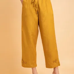 SUTI Women Relaxed Straight Leg Mid-Rise Loose Fit Parallel Trousers-image-61