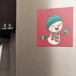 THEYAYACAFE Red & Green Santa Claus Printed BPA Free Fridge Square Decorative Magnet-picture-33