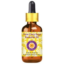 Deve Herbes Pure Clary Sage Steam Distilled Essential Oil with Glass Dropper - 10ml-picture-42
