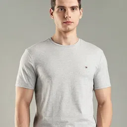 Tommy Hilfiger Men Solid Round Neck Cotton Slim Fit T-shirt-picture-26