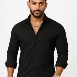 IKON FASHION Men Original Slim Fit Solid Spread Collar Casual Shirt-image-85