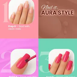 GLAM21 Aura High-Shine Nails Lacquer - 10 ml - Violet Vibes 41 image 3