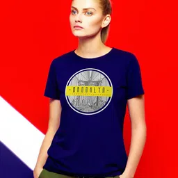 DressBerry Women Bio Finish Graphic Printed Round Neck Cotton T-shirt image 2