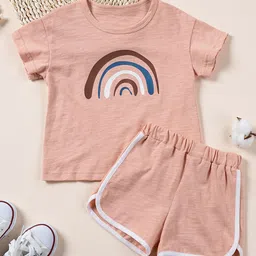 LULU & SKY Kids Printed Pure Cotton T-shirt With Shorts-picture-54