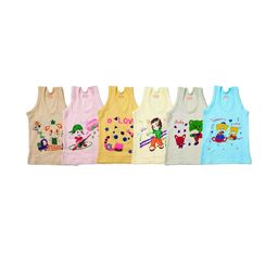 DESNUDA Boys Pack of 6 Printed Cotton Vest-picture-29