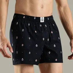 Tommy Hilfiger Men Printed Mid Rise Inner Elastic Cotton Boxers image 2