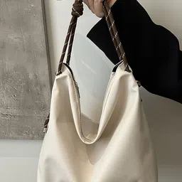 LULU & SKY Textured PU Structured Hobo Bag with Quilted image 2