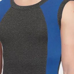 Sporto by Macho Pack Of 4 Cotton Colourblocked Gym Vest image 3