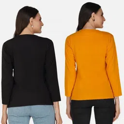 Metronaut Women 2 Printed Bio Finish Applique T-shirt image 3