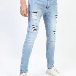 HIGHLANDER Men Skinny Fit Highly Distressed Heavy Fade Stretchable Jeans image 2