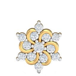 KUBERBOX Samriddhi 18KT Gold Diamond Studded Nose Pin-0.52 gm-picture-27