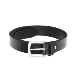 WildHorn Men Black Textured Leather Belt-image-89
