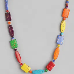 RICHEERA Gold-Plated Artificial Beads Necklace image 1