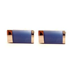 PELUCHE Men Silver-Toned & Blue Elegant Onyx Stone Cufflinks-picture-44