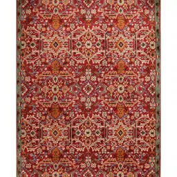 presto Red Vintage Polyester 4 x 6 Feet Machine Made Carpet image 2