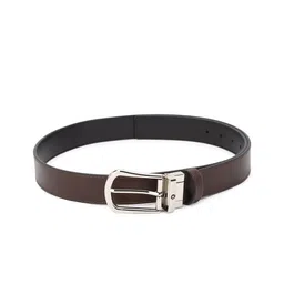 Louis Philippe Men Brown Textured Leather Belt-image-78