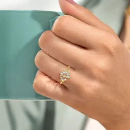 KISNA DIAMOND AND GOLD JEWELLERY Women 14 Kt Ring Diamond 1.51 g-picture-36