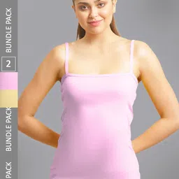 FBAR Pack Of 2 Non-Padded Pure Cotton Camisoles-picture-19