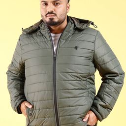 Hardsoda by The Indian Garage Co Plus Size Hooded Lightweight Quilted Jacket-picture-20