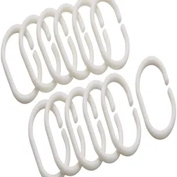 ambbi collections Transparent PVC Solid 7ft Sheer Eyelet Shower Curtain image 4