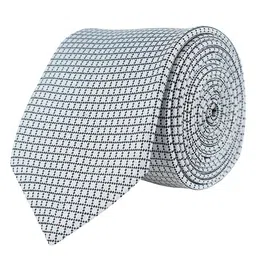 kavove KOVOVE Men White & Black Checked Broad Tie image 4