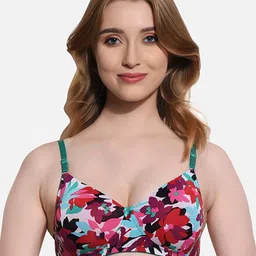 FIMS Floral Printed Full Coverage Lightly Padded Bra All Day Comfort-picture-16