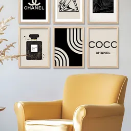 Kotart Brown & Black 6 Piece Wooden Abstract Wall Art-image-32