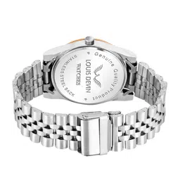 LOUIS DEVIN Men Brass Embellished Dial & Stainless Steel Bracelet Style Straps Analogue Watch LD-CP059-BLU image 2