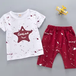 BAESD Unisex Kids Printed T-shirt with Shorts image 3