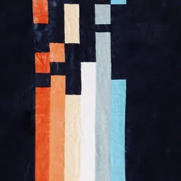 Monte Carlo Black And White Geometric Printed Heavy Winter Single Bed Blanket 1051 GSM image 4