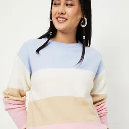 max Women Colourblocked Pullover-picture-34