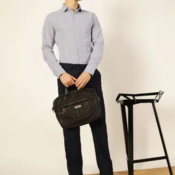 Thomas Scott Men Smart Spread Collar Gingham Checked Cotton Formal Shirt image 4