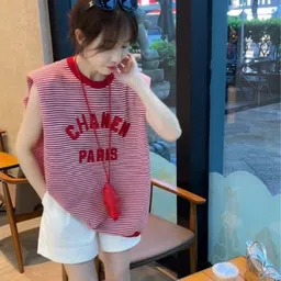 KPOP Women Round Neck Striped Top-picture-28