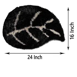 Myntra Elegant Homes Black & Beige Self-Designed Anti-Skid Doormat image 3