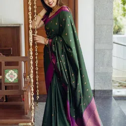 Rujave Woven Design Zari Art Silk Kanjeevaram Saree-picture-28