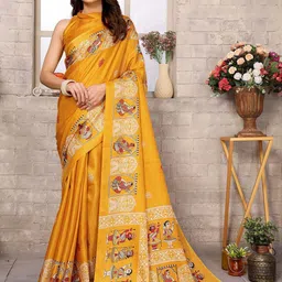 KALINI Women Woven Design Saree With Blouse Piece-picture-24