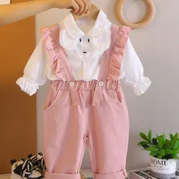 StyleCast x Revolte Infant Girls Cotton Straight Leg Dungaree With T-Shirt-picture-37