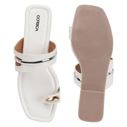 CORSICA Women Square Toe One Toe Flats image 3