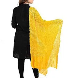 PK HUB Dyed Art Silk Tie and Dye Dupatta with Beads and Stones image 2