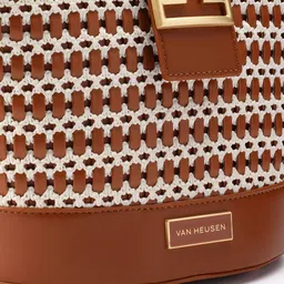 Van Heusen Weave Self Design Bucket Sling Bag image 5