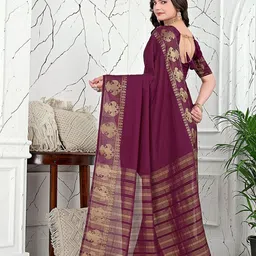 Pionex Ethnic Motifs Art Silk Handloom Banarasi Saree image 3