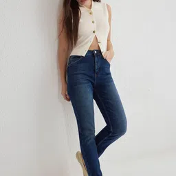 Trendyol Women Low Distress Light Fade Jeans image 5