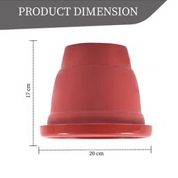 Kuber Industries Red & Black 4 Pieces Versatile & Sturdy Flower Planters image 5