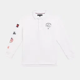 Tommy Hilfiger Boys Graphic Printed Polo Collar Pure Cotton Relaxed Fit T-shirt-picture-21